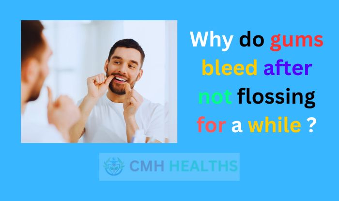 Why do gums bleed after not flossing for a while