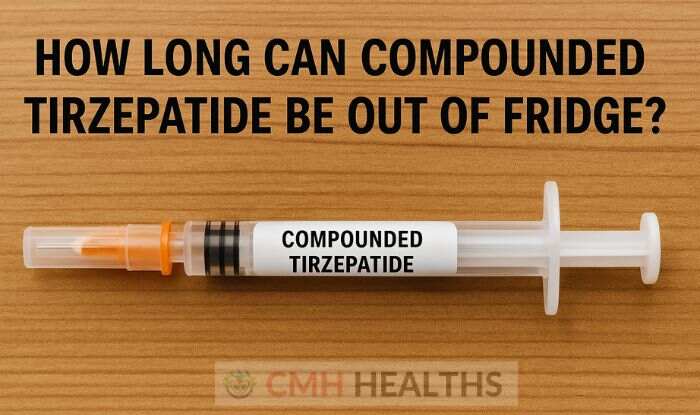 How long can compounded tirzepatide be out of the fridge