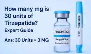 How many mg is 30 units of Tirzepatide